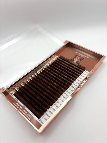 Cocoa Brown LD Curl Mix Lash trays 0.05