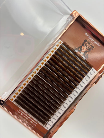 Cocoa Brown LD Curl Mix Lash trays 0.05